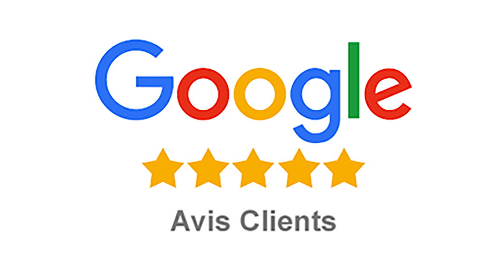 Avis clients vérifiés sur Google - note de 5 étoiles